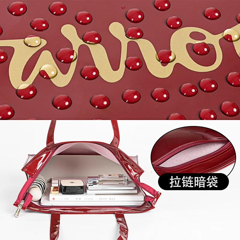 Waterrproof PVC Shoulder Phone Bag For Woman Reusable Simple Fashion Style Jelly Female Handbag Eco Friendly Tote Shopping Bag 250305