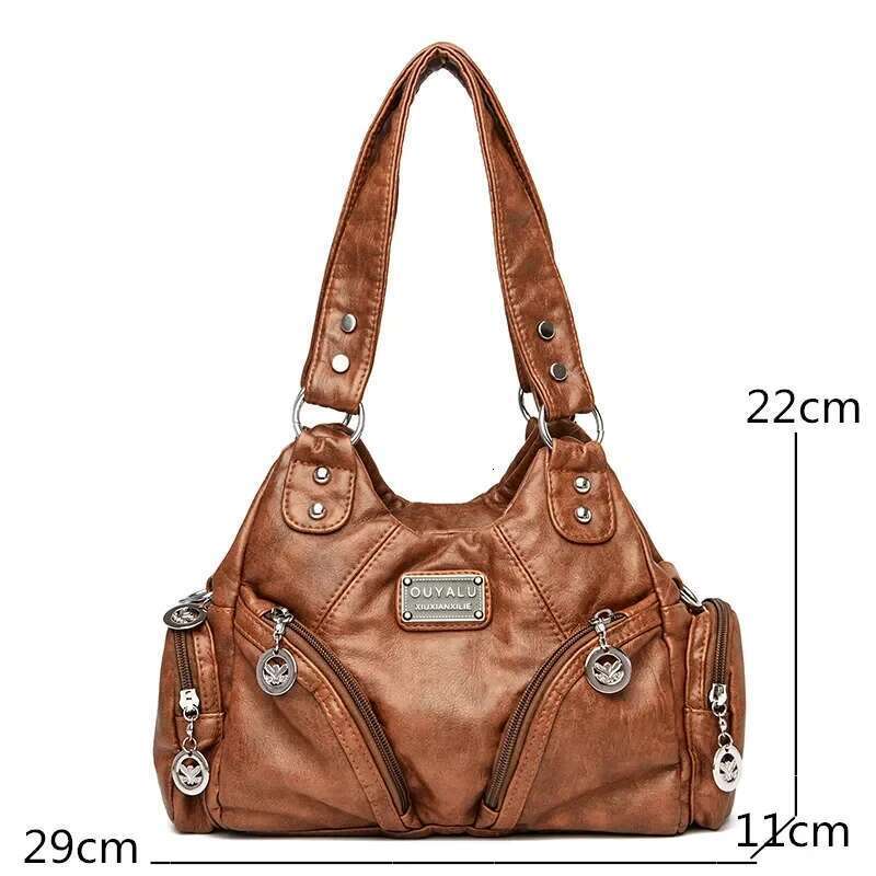 Women's Bags Women's Bags Soft Pu Leather Shoulder Black HandBags Tote New Arrival Mini Small Motorcycle Bags Crossbody for Women