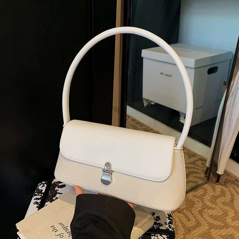 French Baguette Bag Women -Niche Underarm Shoulder Bag,Trendy Top Handle Crossbody Purse, Versatile Designer Handbag