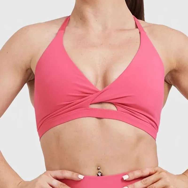Women's Tracksuits Push Up Workout Sports Bras Twist Front Tank Tops Medium Support Training Gym Bra Crop Tops for Women Y2503123XJO
