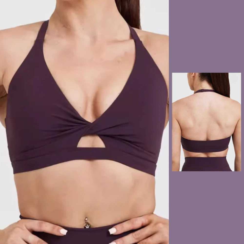 Women's Tracksuits Push Up Workout Sports Bras Twist Front Tank Tops Medium Support Training Gym Bra Crop Tops for Women Y2503123XJO
