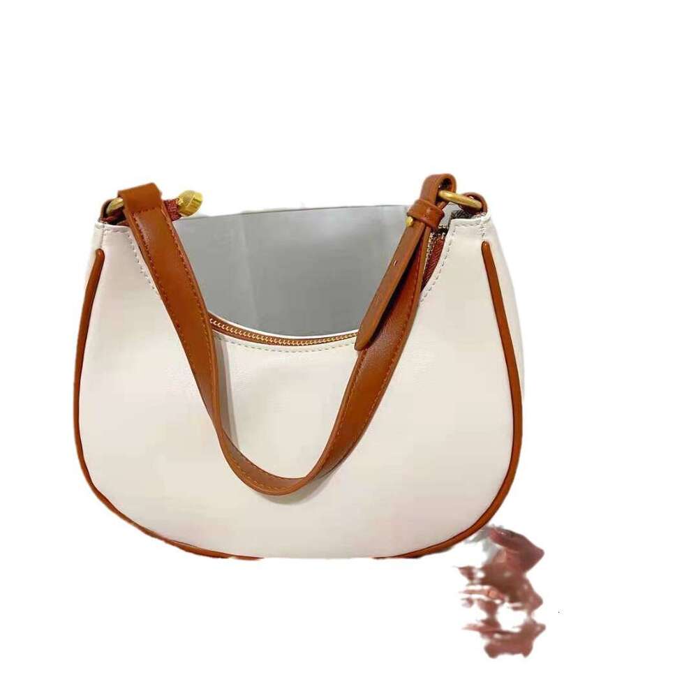 Women's armpit high-end and stylish single shoulder handbag, 2022 summer new item, contrasting color crescent small bag, women's bag