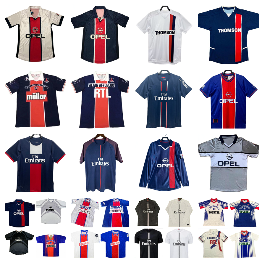 90 91 93 94 95 96 Paris Retro Soccer Jerseys 1994 1995 1996 1998 1999 Okocha Leroy Rai Anelka Ibrahimovic Ronaldinho NEYMAR ADAILTON camisas de futebol maillot de foot
