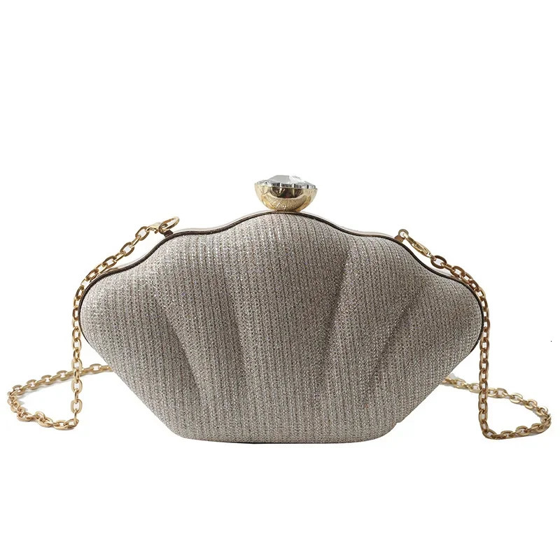 Fashion Shell Shape Lipstick Bag For Women er Evening Bag High Quality Shoulder Bags Cute Purses Crossbody Bag 250305