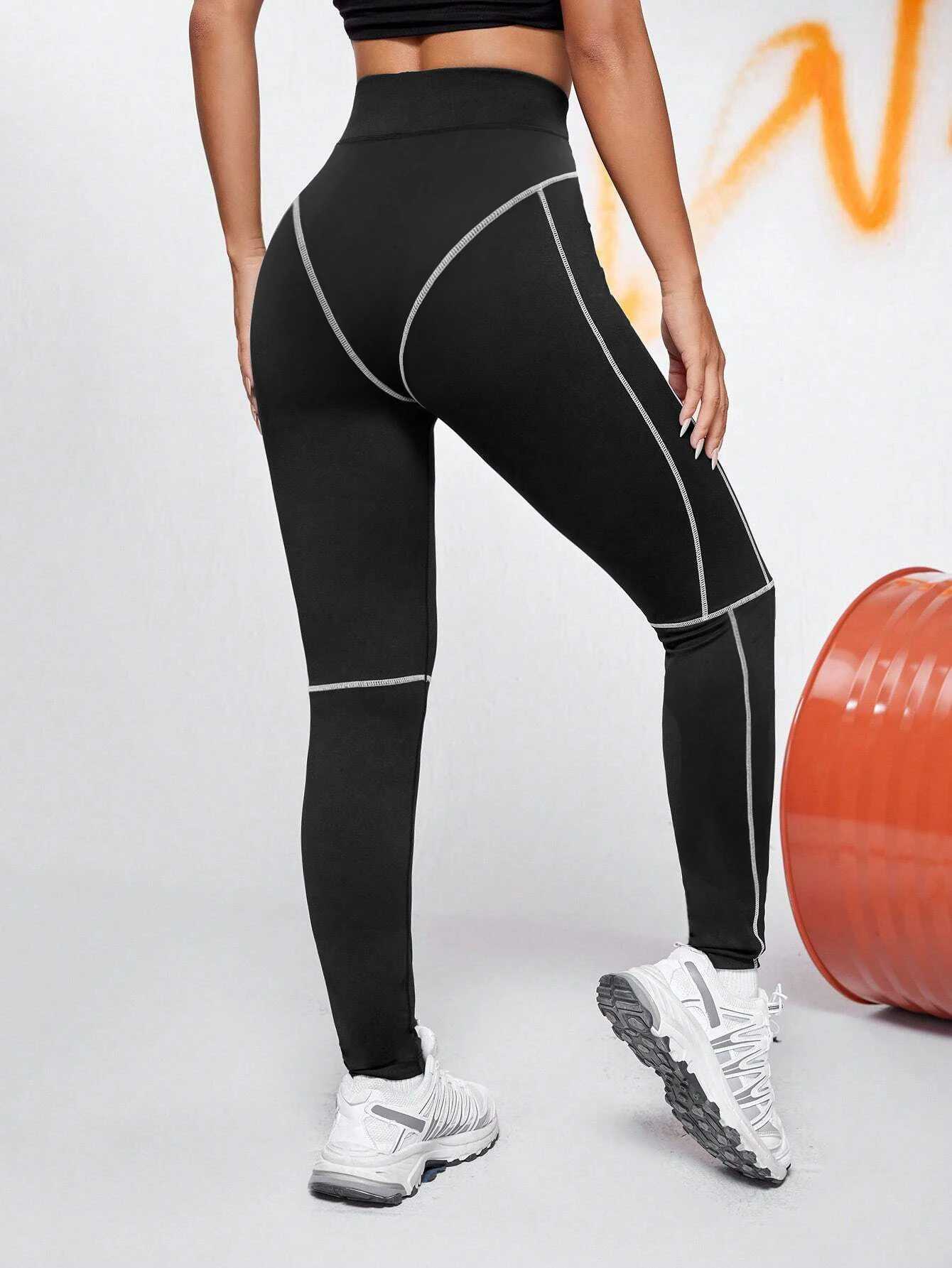 Active Pants Fitn Women Sport Seaml Leggings High Waist Elastic Solid Leggings Gym Jogging Quick Dry Push Up Slim Pants Female Y2503122D52