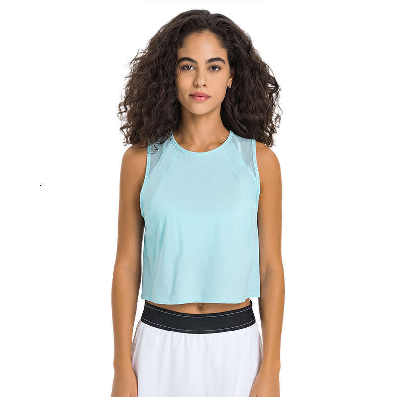 Summer lightweight breathable yoga suit top for women, quick drying loose fiess vest DT050, 2025 new casual fashion trend clothing