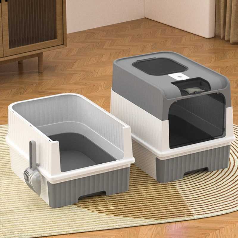 King-size Drawer Cat Litter Box Fully Enclosed UV Intelligent Disinfection and Deodorization Cat Toilet Pet ProductsT250312