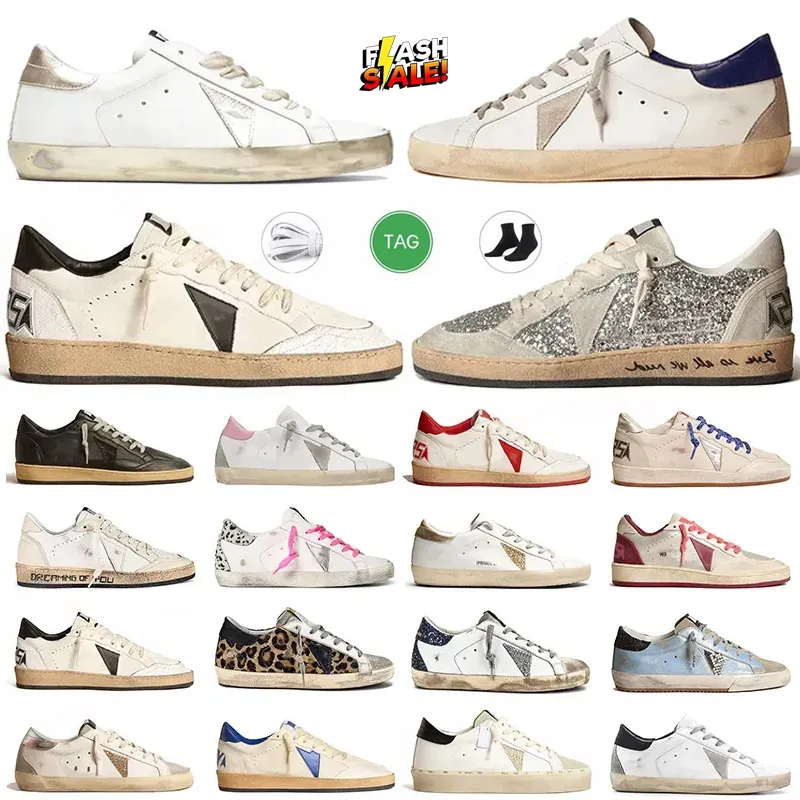 Designer Shoes Plate-forme Sneakers Leather Shoes Loafers Vintage Old Dirty Shoe star Women Men Black White Vintage Ball Casual Star Platform Trainers Size EU35-46