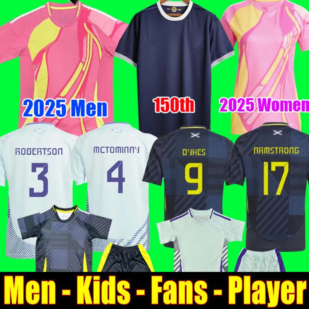 Scotland Soccer Jerseys 2025 2026 ROBERTSON McTominay McGREGOR SHANKLAND MCGREGOR Football Shirt Homemaillot de Foot men kids kits unifrom pink WOMEN 150TH