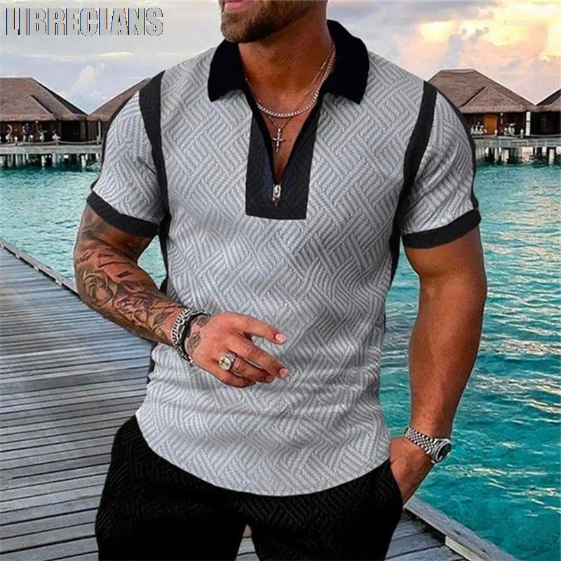 Men's Polos Summer Sportswear Casual Beach Short Sleeved Polo Shirt And Shorts Set Two-piece Clothing Street