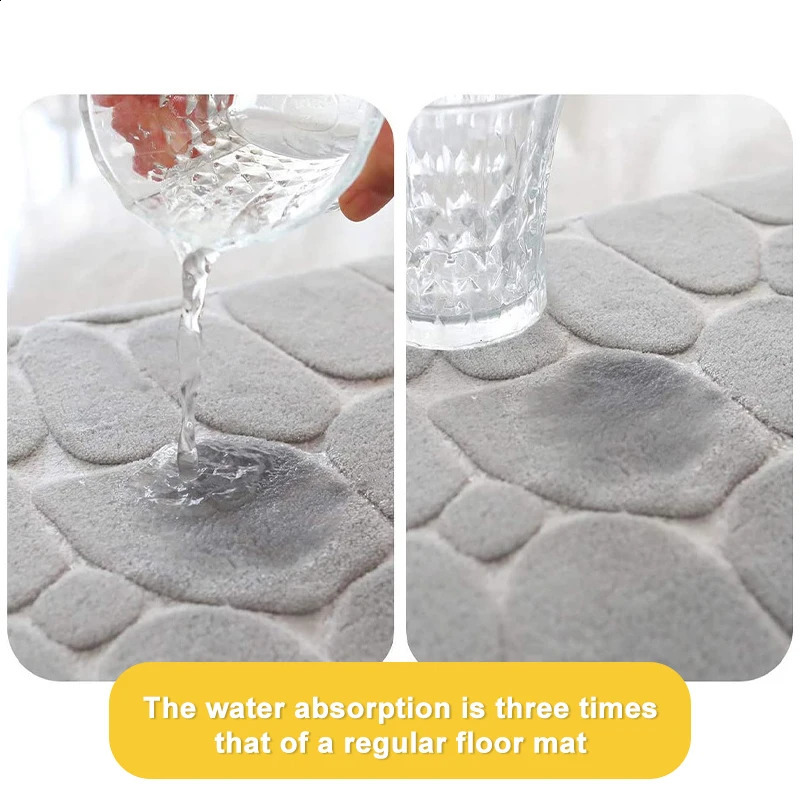 3pcs/set Bathroom Floor Mat Bedroom Living Room Memory cotton Rug Soft Washable Carpet Anti Slip Bathroom Entrance Doormat 250313