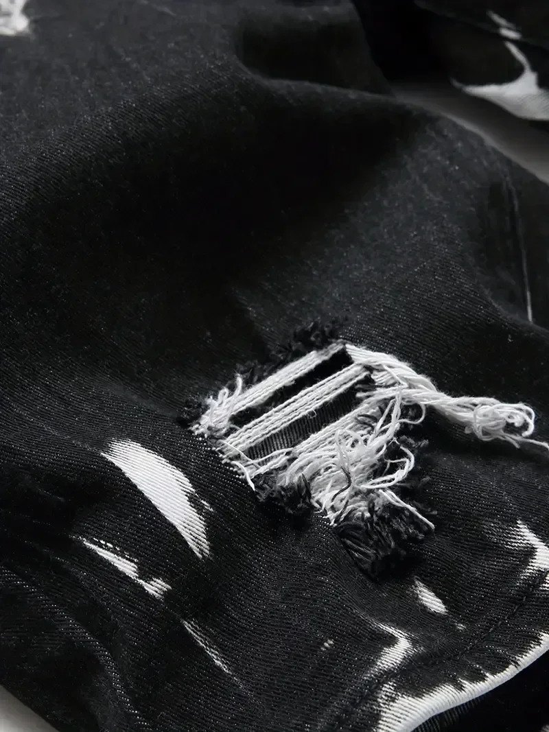 Summer ultrathin elastic mens shorts fashionable retro ned denim streetwear 98% pure cotton cargo 250313