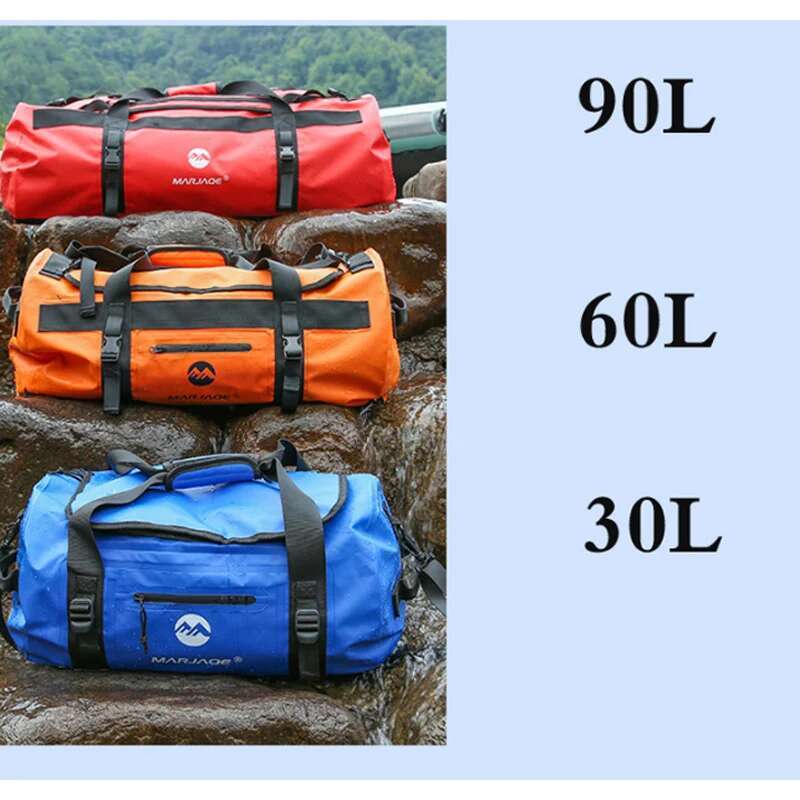 Large Capacity Travel Lage Handbag 30L 60L 90L Storage Bags For Hiking Camping Waterproof Duffel Bag Weekender Tote Xa330y+