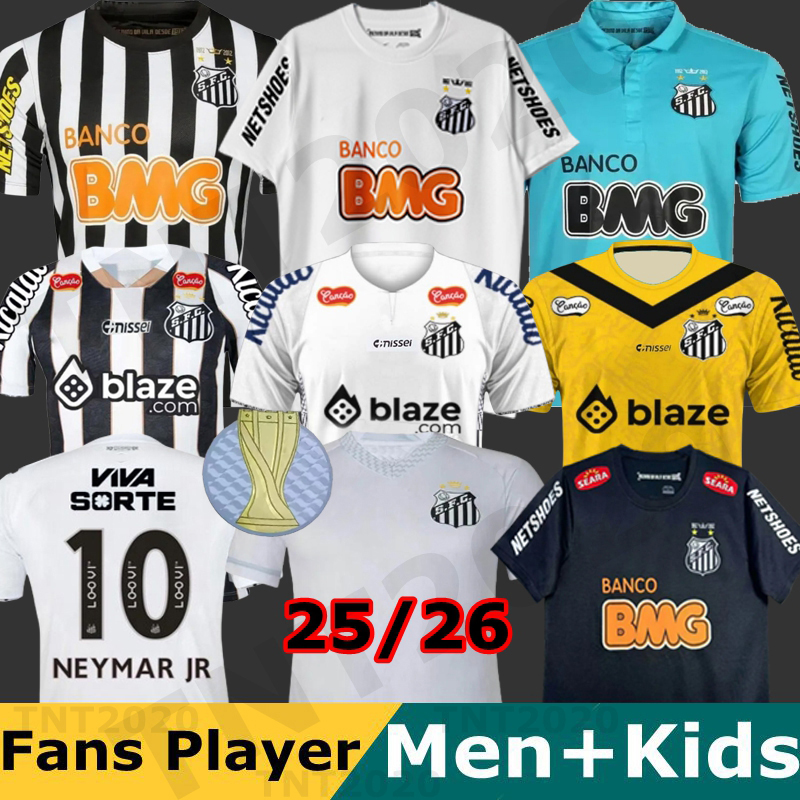 2025 2011 2012 2013 Santos retro soccer jersey 11 12 13 NEYMAR JR Ganso Elano Borges Felipe Anderson vintage classic football men and kids shirts jersey