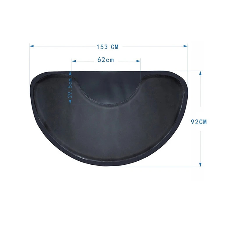 Salon Chair Mat for Barber Shop Anti-Fatigue Floor Mat Salon Floor Mat - Black Semi Circle Salon Mat for Hair Stylist Thick Salon 250312
