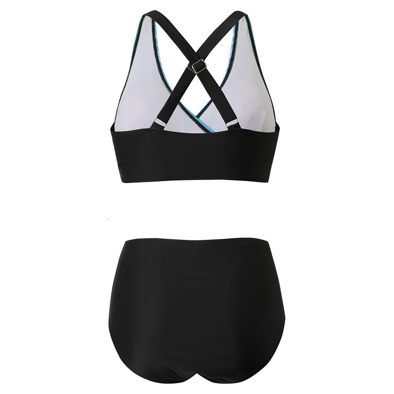 Push on bikini camisole swimsuit for women high waisted 250311