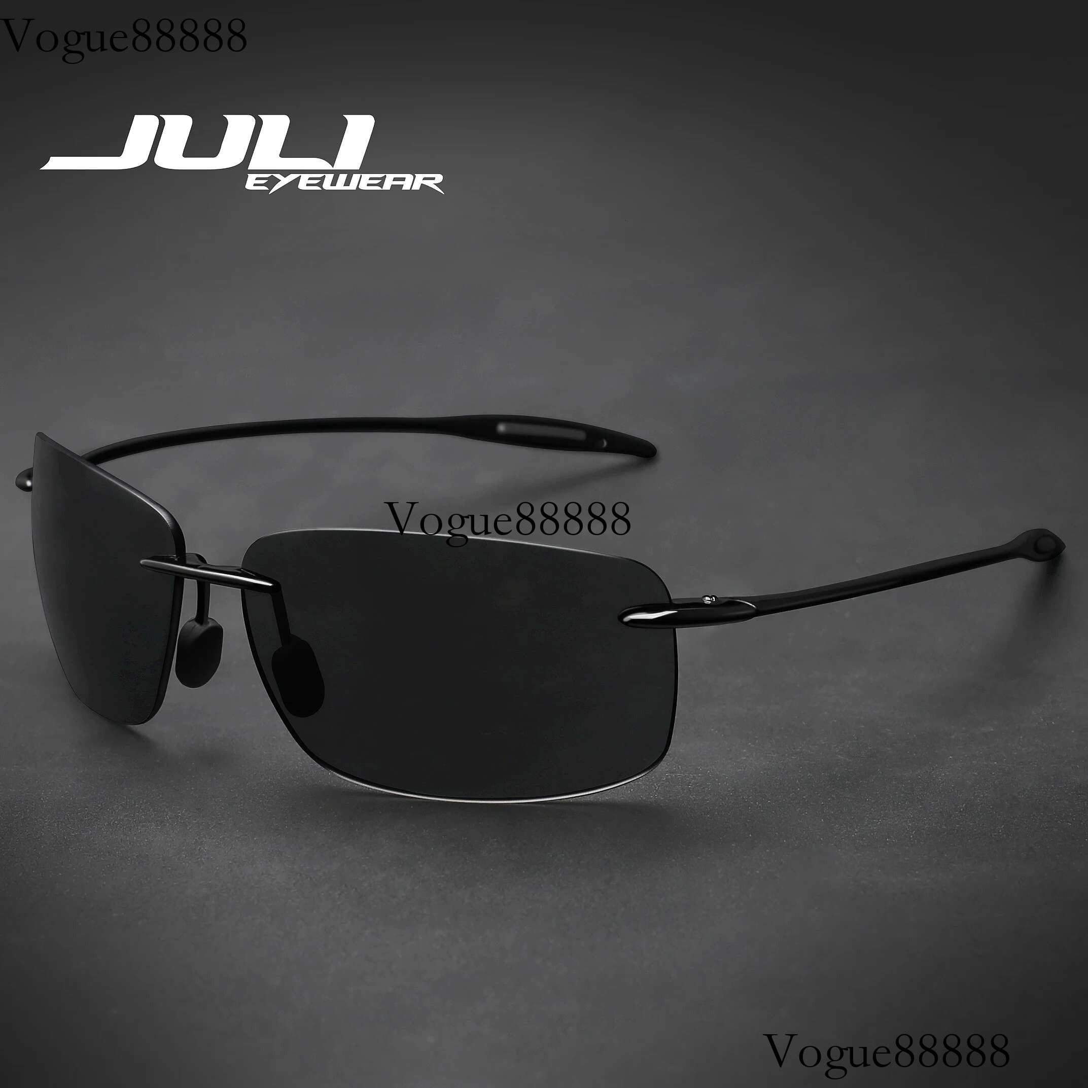 MAXJULI Men Sunglasses Classic Fashion Driving Sports Sun Glasses Rimless Male Female TR90 Frame UV400 Women's Eyewear 8009