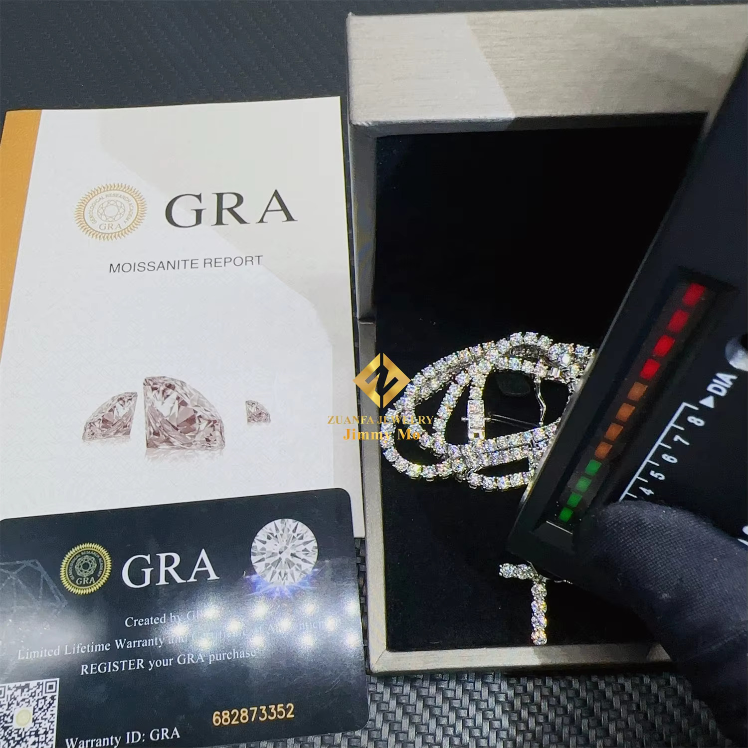 Pass Diamond Tester Moissanite 925 Silver Hip Hop Jewelry Iced Out VVS Moissanite Cross Pendant Tennis Chain Necklace Set