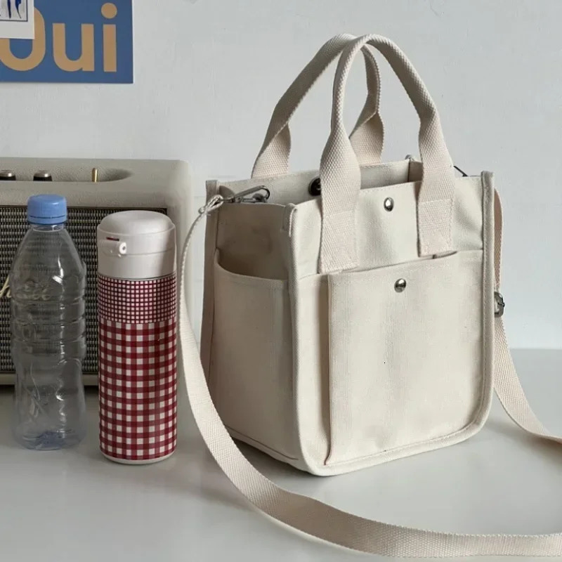 Women Crossbody Bags Canvas Solid Color Casual Tote Bag Messenger Bag Shoulder Bag Brand Designer Simplicity Girls Handbags R250312