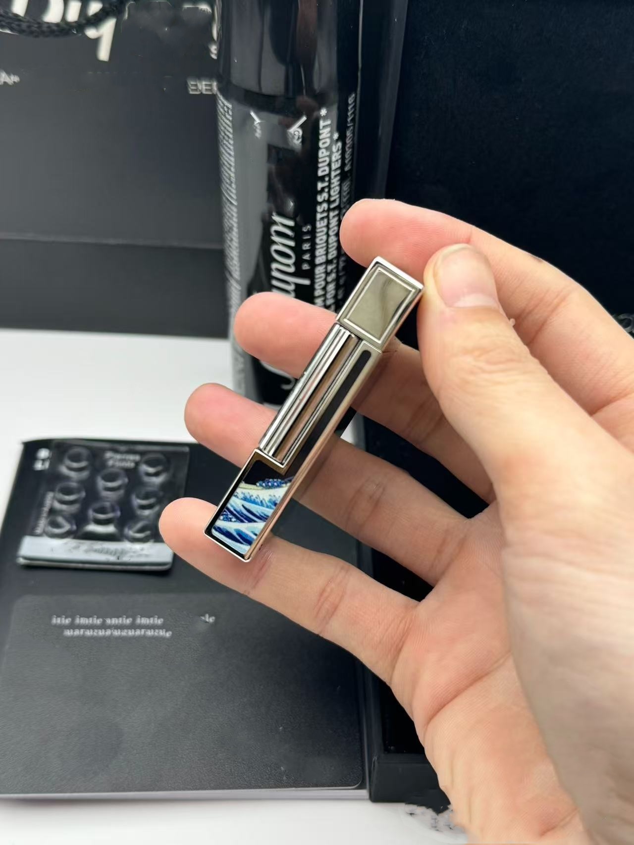 Memorial Lighters Waves Brass Metal 100% Cg Sound Soft Flame Gas Butane Refillable Cigar Cigarette Gadgets For Boyfriend