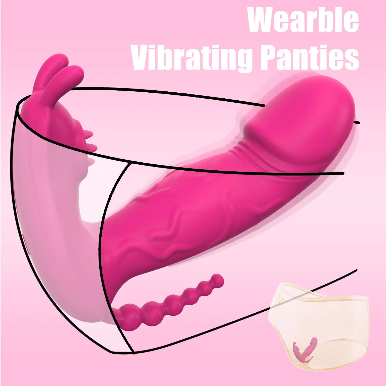 APP Control Wearable Panty Vibrators Anal Stimulation with 9 Vibration Modes Clitoris Female Masturbation Sex Toy 250313