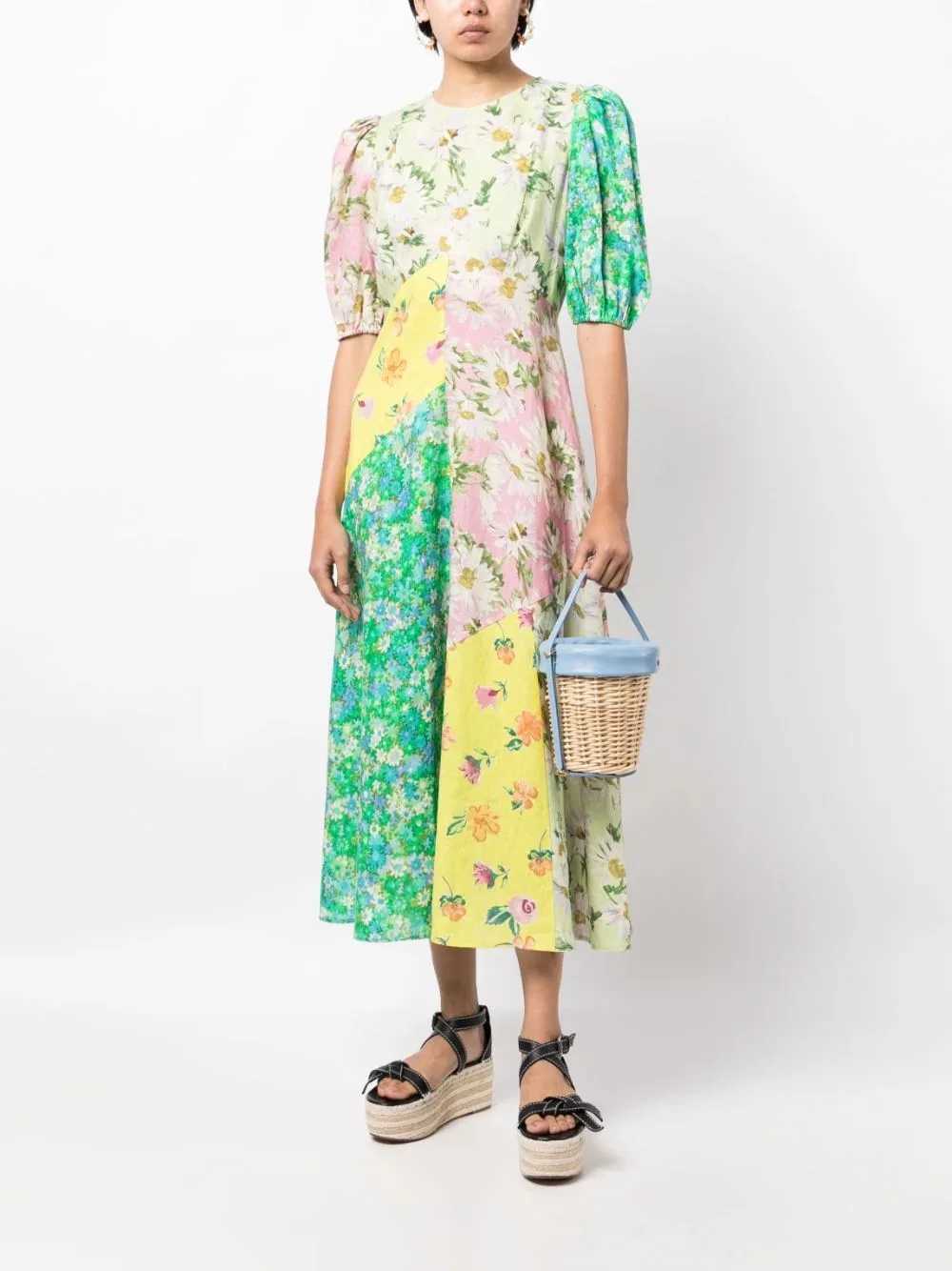 Urban Sexy Dresses Womens New Fashion Printed Bubble Sleves Version 2025 Spring/Summer Slim Suitable for Dr Elegant Commuting Women Dr Y240312GAIR