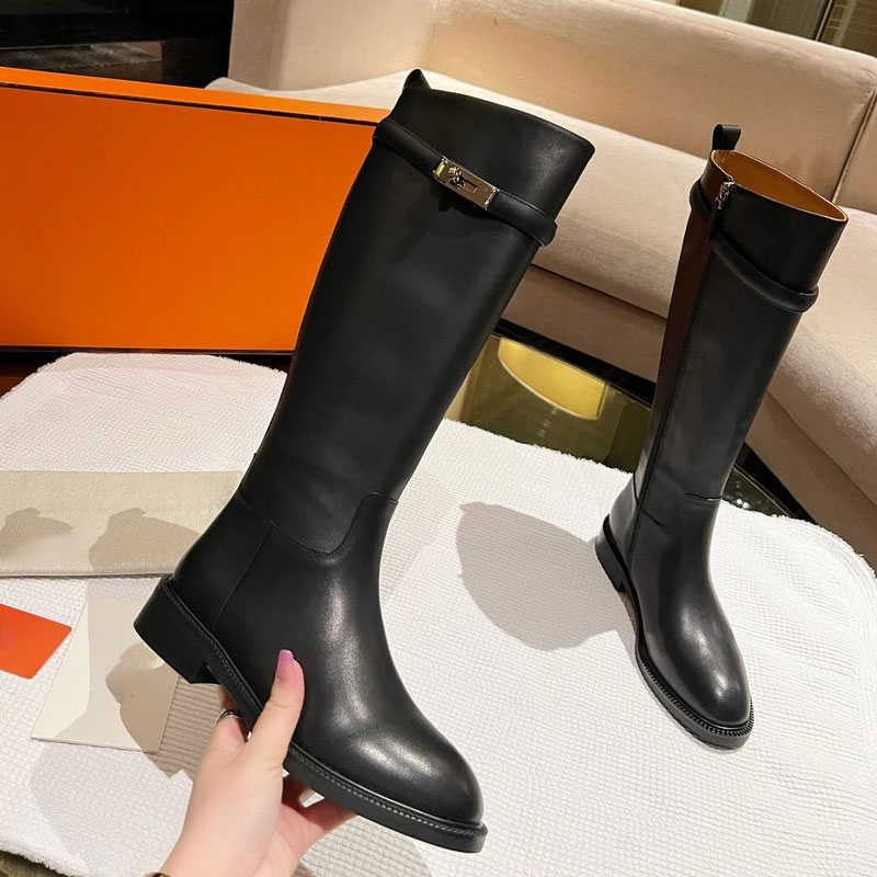 toprand designerwomen knight boots High Boot New Chunky Heel Designer Women Long Autumn Winter spring Luxury Fashion Western Knight Slip On Boots Over The Knee