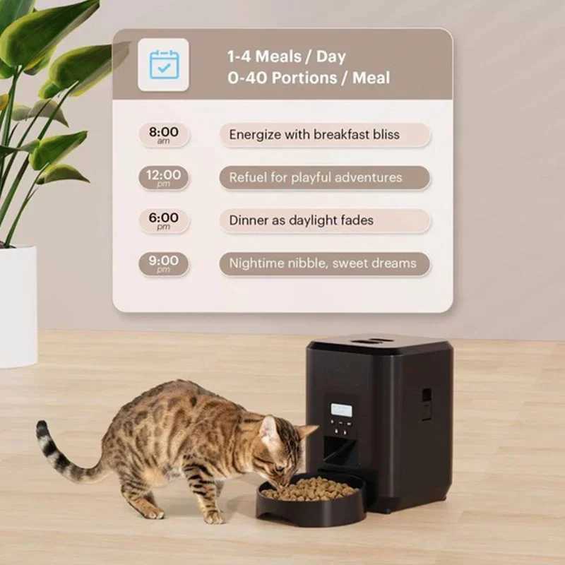 2L Push Button USB Automatic Pet Feeder Smart Cat Feeder Slow Dog Feeder with Timer Pet Feeder Pet Supplies Food BowlC250313