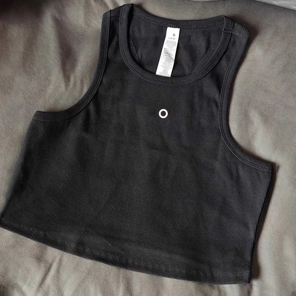 Active Shirts Tees LO womens Aspire tank knit vest Slvel Seam short training exercise gym womens top running slimming vest Y250312KY2S