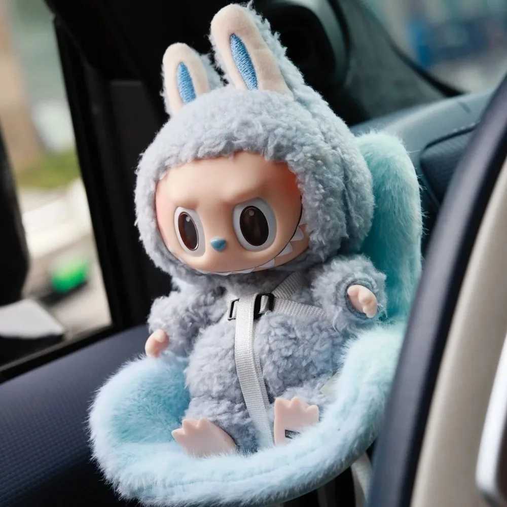 Labubu Doll Safety Seat Kawaii Labubu Doll Accessories Seat Ornament Cute Car Air Outlet Decoration Plush Chair Birthday GiftT250313