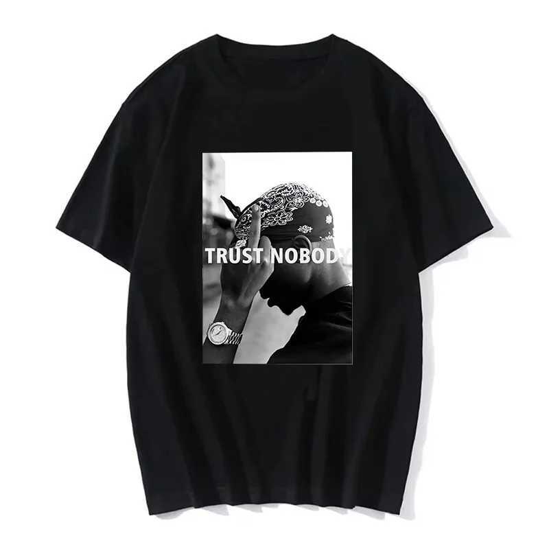 Summer Fashion T-shirt Rapper Tupac Top Hip Hop Strt Wear Oversized Short Slve T shirt Mens And Womens Tshirts X250313