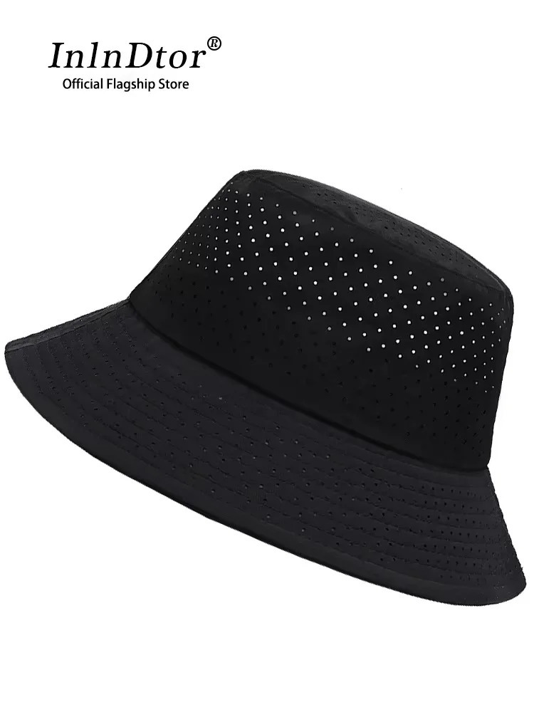 InlnDtor Big head girth spring and summer Fisherman hat Quick Dry UV protection basin Breathable mesh sun visor 250304