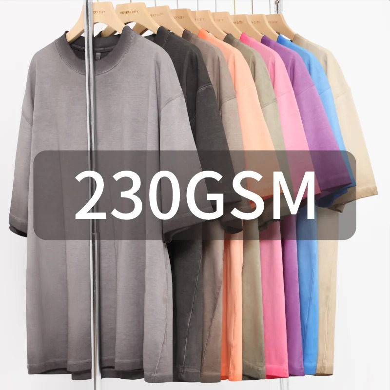 Customized Tshirt free printing of old n gradient clothing 100% pure cotton cultural shirt oversized pocket shorts 250313