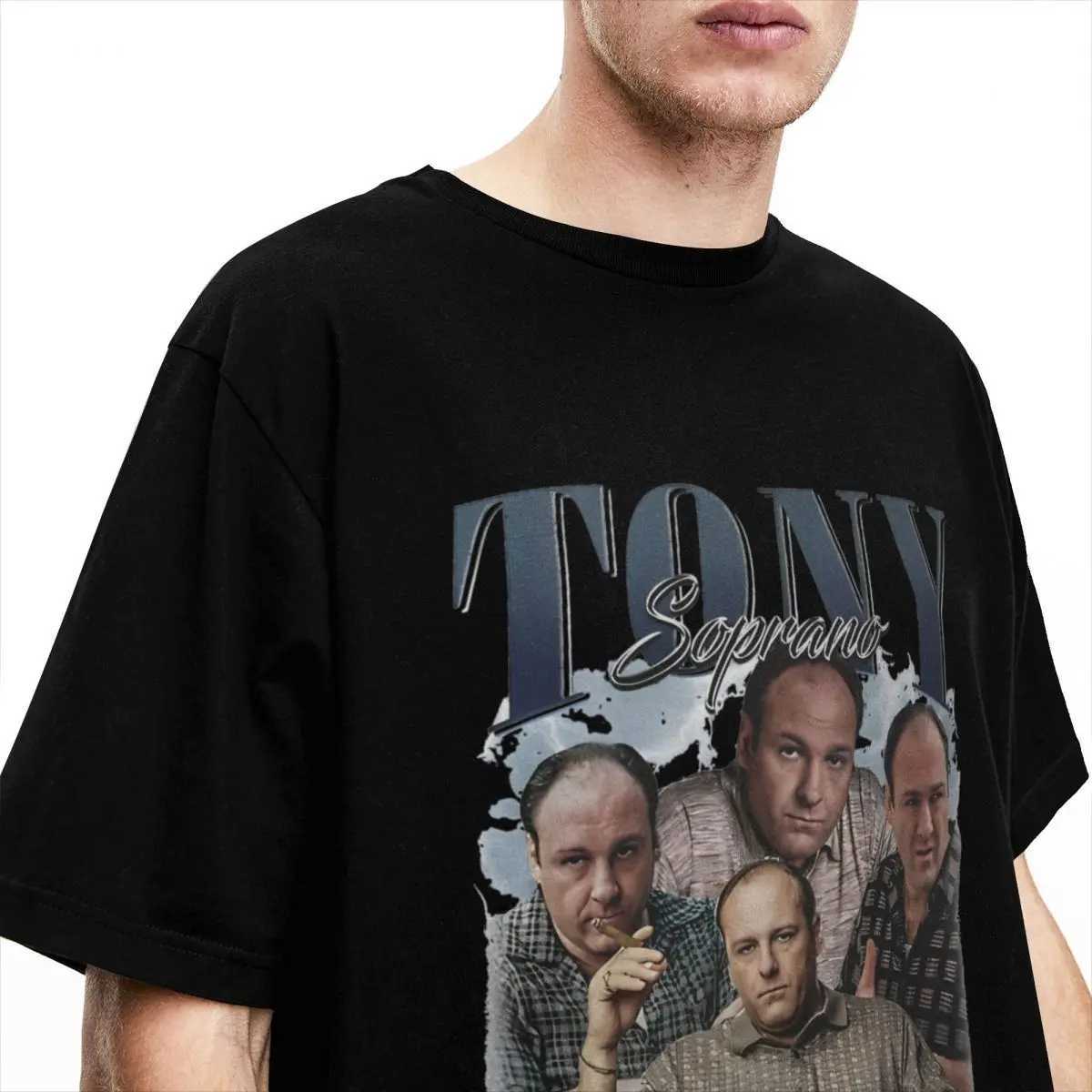 Vintage Tony Soprano Bootleg Men Women T Shirts The Sopranos Movie Funny T Shirt Short Slve O Neck T-Shirt Cotton Tops X250313