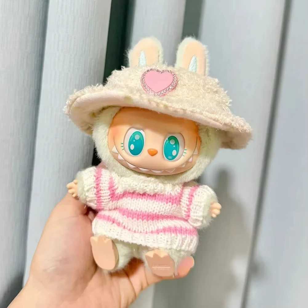 Mini Plush DollS Clothes Outfit Accessories For Korea Kpop Exo Labubu Idol V1 v2 Circle smile shirt Clothing GiftT250313
