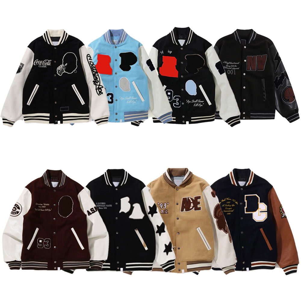 Mens jacket designer jackets varsity jacket baseball uniform spring autumn casual coat embroidery Hip Hop fashion tide sports loose coat unisex sweatshirt M-3XL