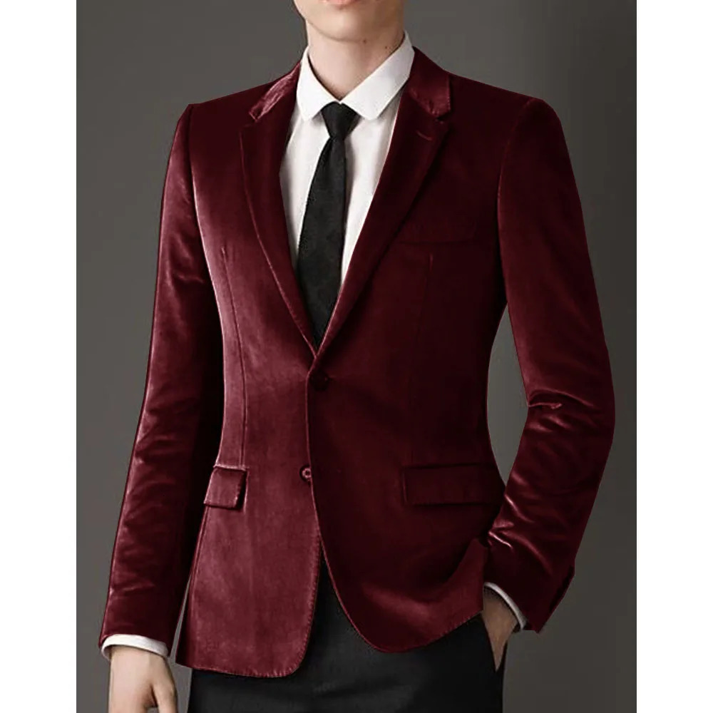 Mens jacket made of highquality velvet fabric ultrathin and suitable for single chest waist fashion n casual comfortable 250313