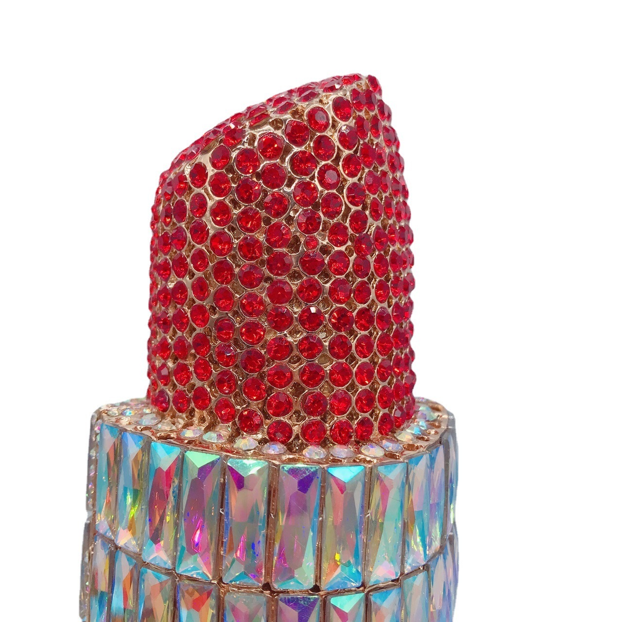 New Inlaid Dinner Full Of Diamonds, Hand Holding Lipstick, Women's Bag, Diamond Chain Clutch Crystal Evening Bag