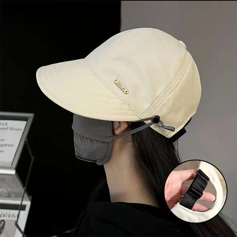 baseball cap 2025 new quick drying sunshade for women, big head circumference, face covering, fisherman hat, summer UV resistant sun hat