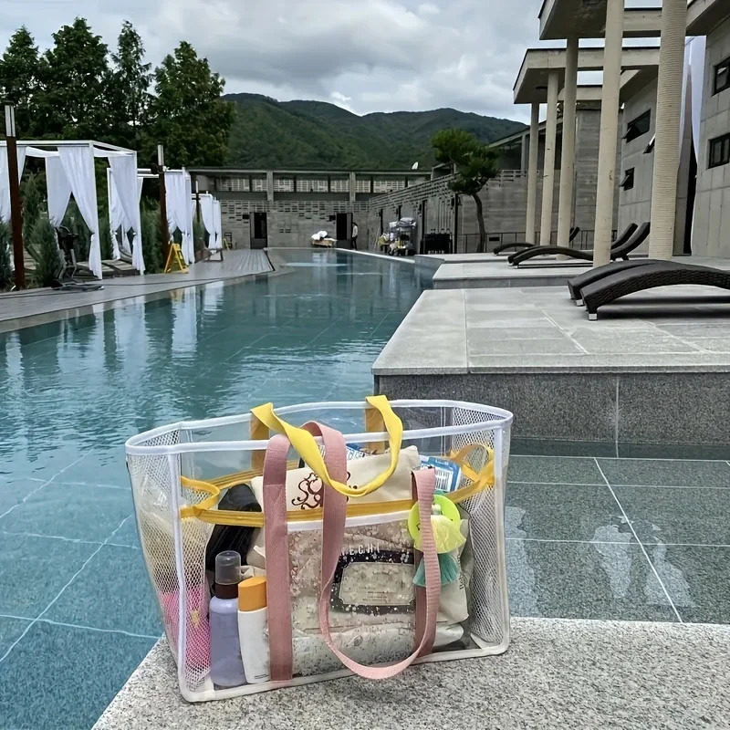 Extra Large Bogg Bag Summer PVC Beach Bag Basket Women Picnic Tote Bag Holes Waterproof Handbag Pouch Shopping Shoulder Bag R250312