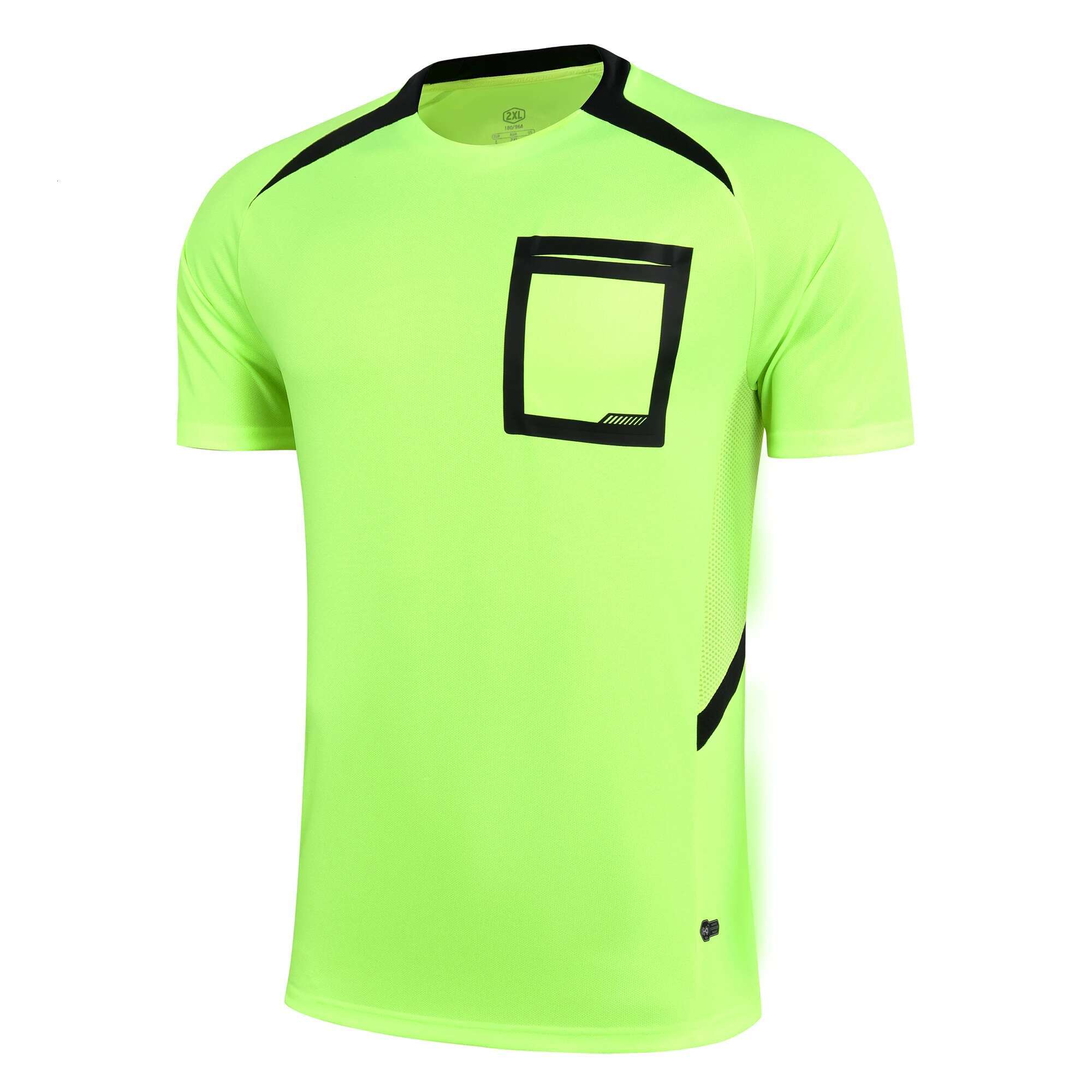 Men Professional Uniforms Rugby Soccer Football Referee Jerseys Pockets Judge Short Sleeve Shirts Breathable Quick Dry