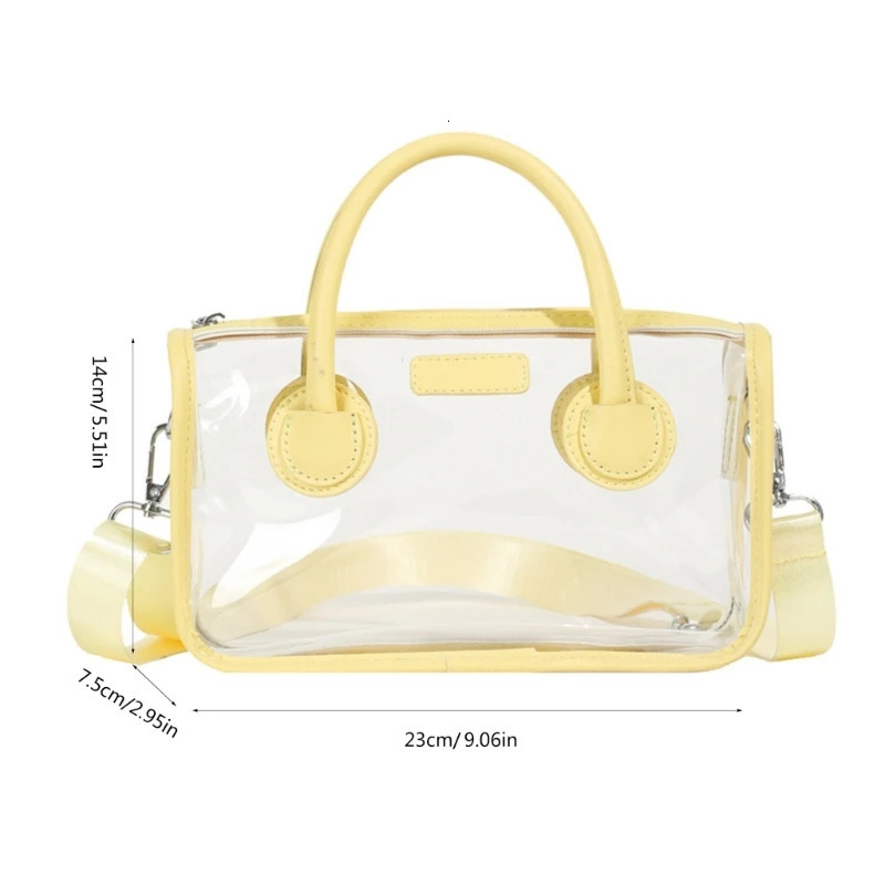 Transparent Top Handle Bag Clear Crossbody Bag Beach Shoulder Purses Handbag Fashion PVC Purse for Various Occasion R250312