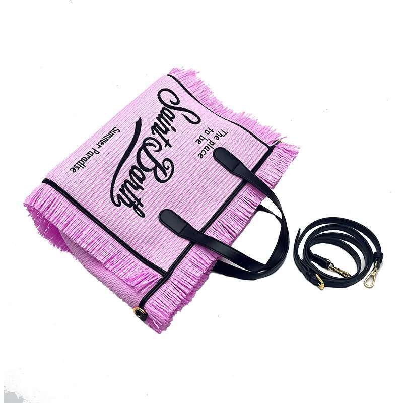 saint barth mat crossbody small bag casual travel straw handmade tassel handbag tote bag
