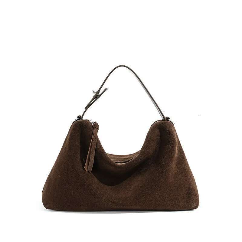 Women's Bags Women Faux Suede Shoulder Fashion Underarm Large Capacity Small Tote Zip Closure Vintage Commuting Chic Hobo Bag