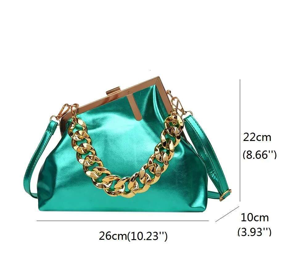 Trend Gold For Women Designer Chain Shoulder Bag Fashionable Purse Girl Shopping Tote Bags Handbag