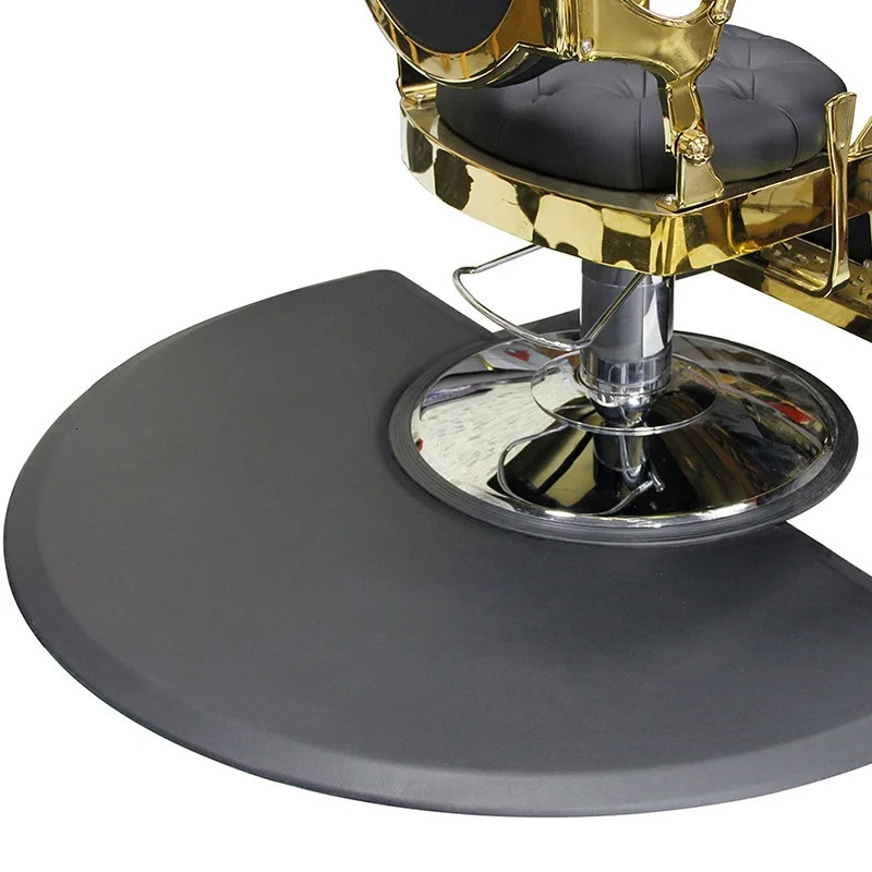 Salon Chair Mat for Barber Shop Anti-Fatigue Floor Mat Salon Floor Mat - Black Semi Circle Salon Mat for Hair Stylist Thick Salon 250312