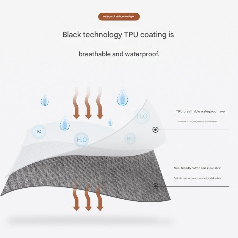 C344 Imitation cotton and linen tablecloth waterproof and oil-proof washable light luxury high-end coffee table tablecloth rectangular solid color tab