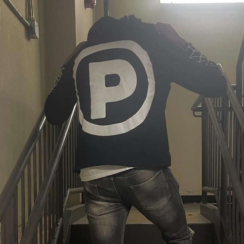 High Gothic Alphabet Foam Street Hip Hop Autumn/Winter Loose Personalized Hoodie