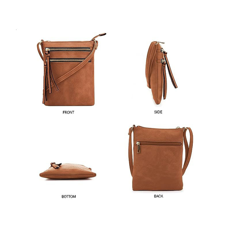 Women's Multifunctional Shoulder Simple Phone Bag, Large Capacity, Multi Card PU Diagonal Cross Bag