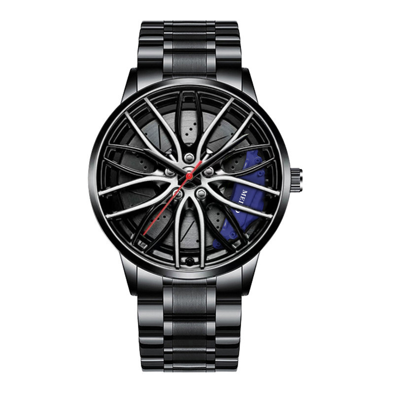 Mens Vacuum Plated Wheel Style Watch Fully Automatic Movement Non Mechanical New Model Design Stylish and Reliable Timepiece